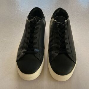 ALLSAINTS Women’s Black Leather Sneakers Size 39